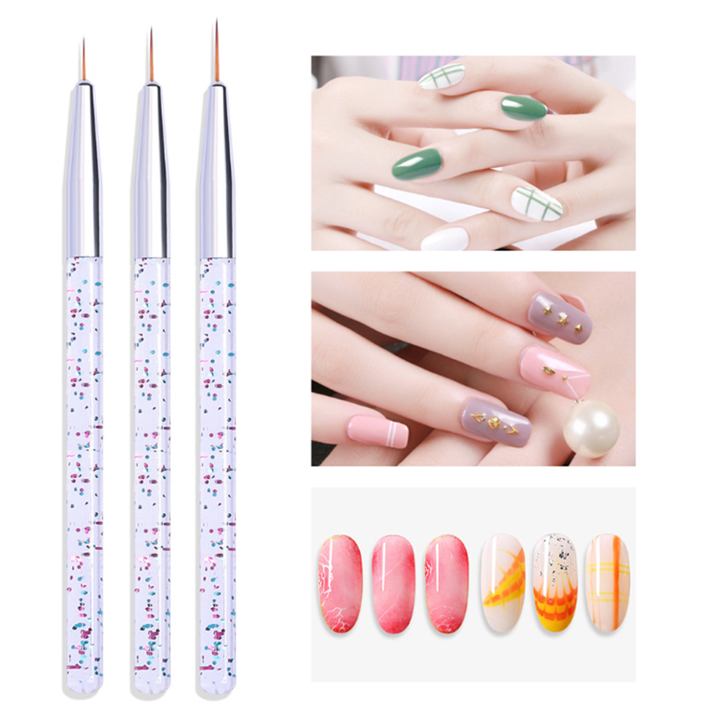 Correction Pen Fine - LINMANDA ชุดปากกาเพ้นท์เล็บ 3 ชิ้น ปากกาเพ้นท์เล็บปลายละเอียด ปากกาออกแบบเล็บ