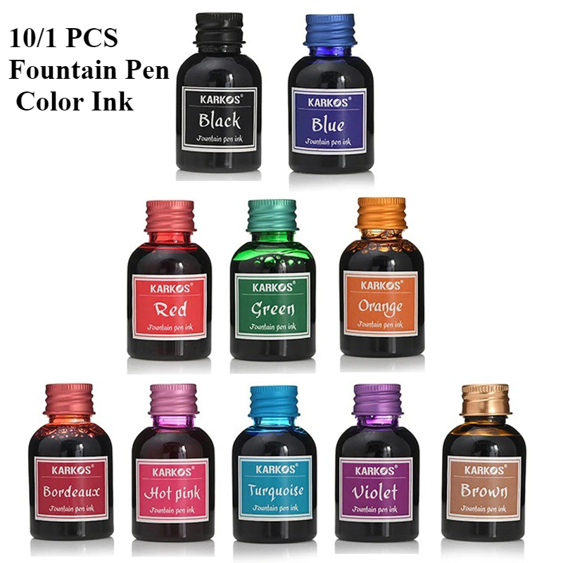10/1 PCS 30ml สีต่างๆหมึกพลาสต - Fountain Pen Bottled Ink บทวิจารณ์และราคา