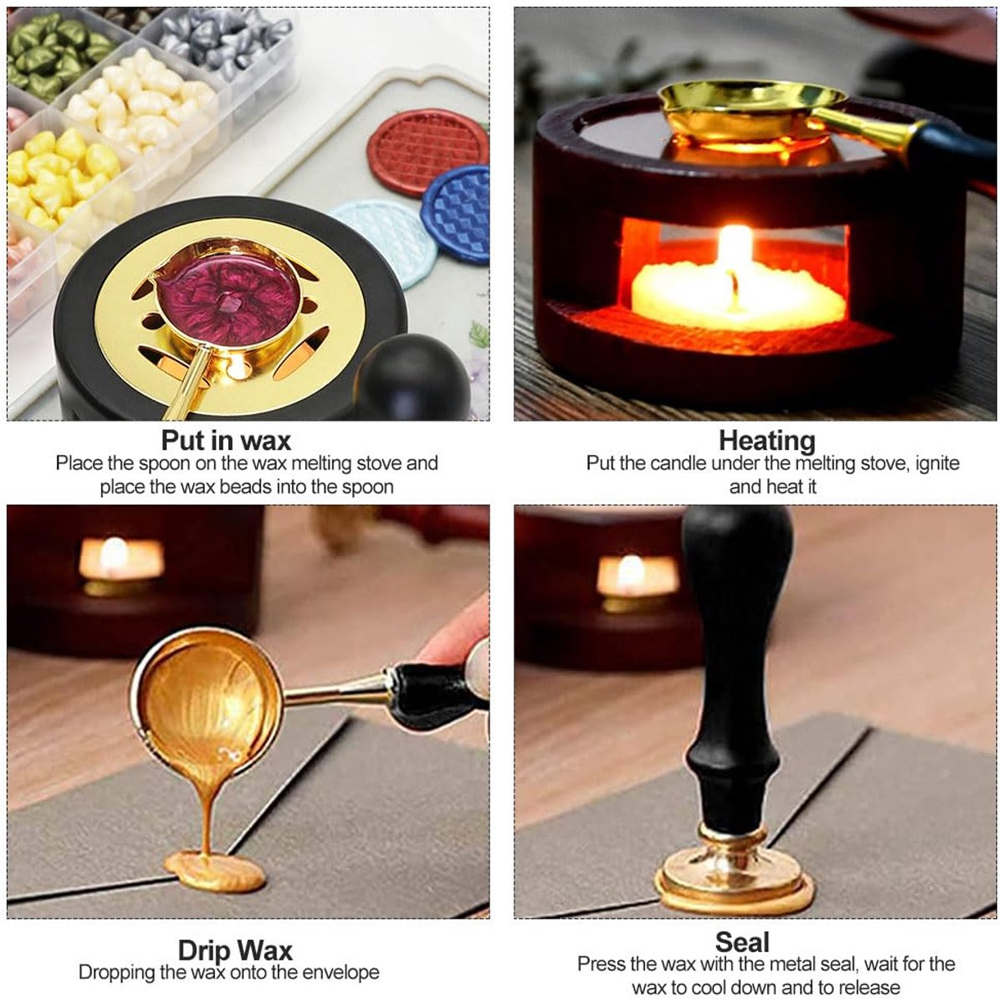 ชุดอุปกรณ์ประทับตราขี้ผึ้งแบบก - Wax Seal Stamp Set บทวิจารณ์และราคา