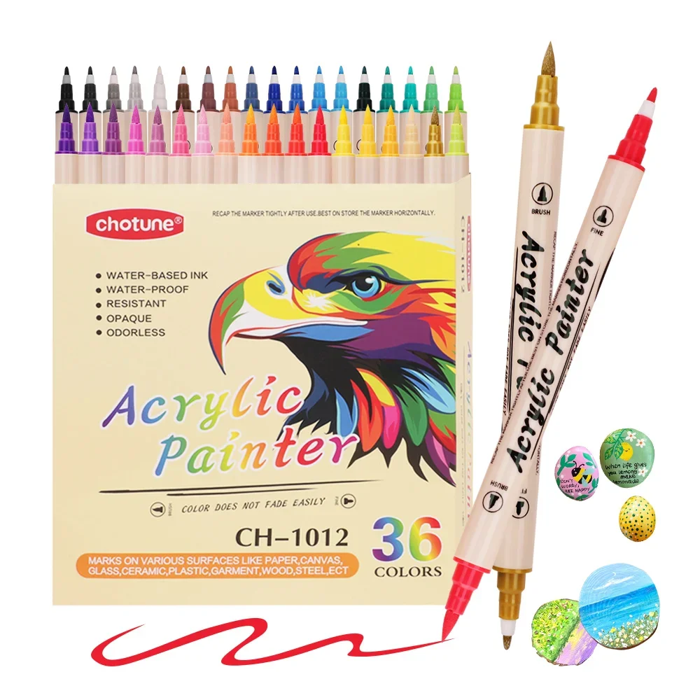 12-36 สีสีอะคริลิคเครื่องหมายป - Correction Pen Fine บทวิจารณ์และราคา